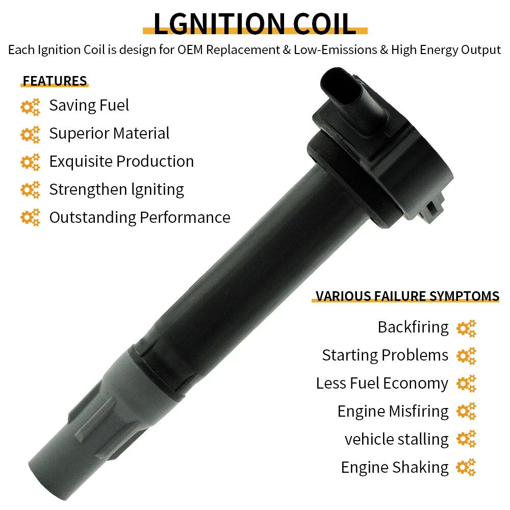 6X Ignition Coil + Iridium Spark Plugs for Dodge Chrysler 3.5L 4.0L (2000–2010)