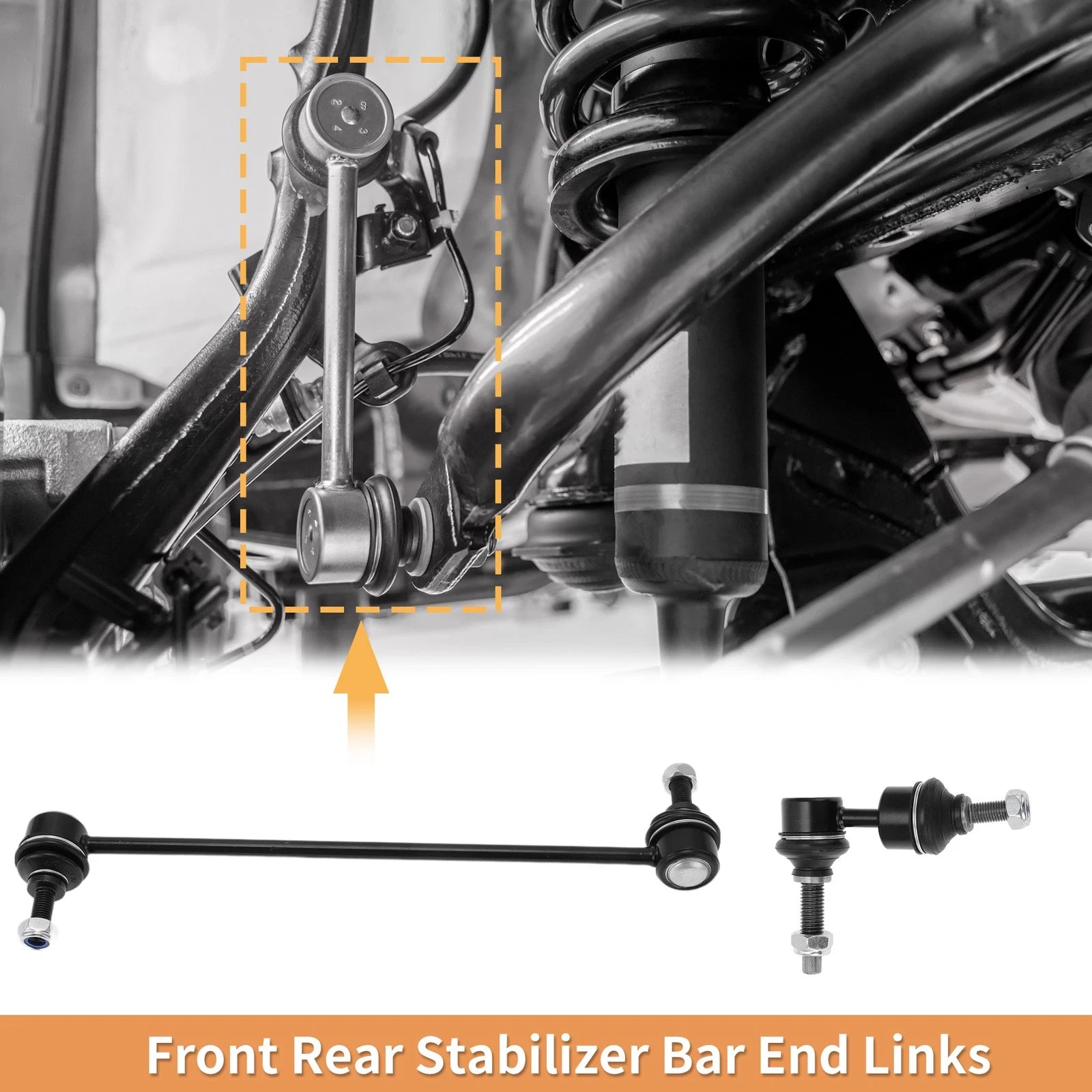Set of 4 Stabilizer Sway Bar Links for Ford Focus, C-MAX 