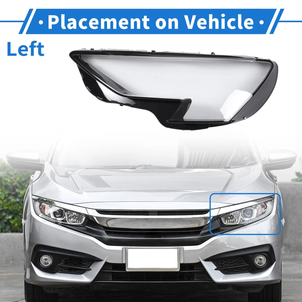 1 Pc Headlight Lens Cover for Audi A3 (2020–2022) Black