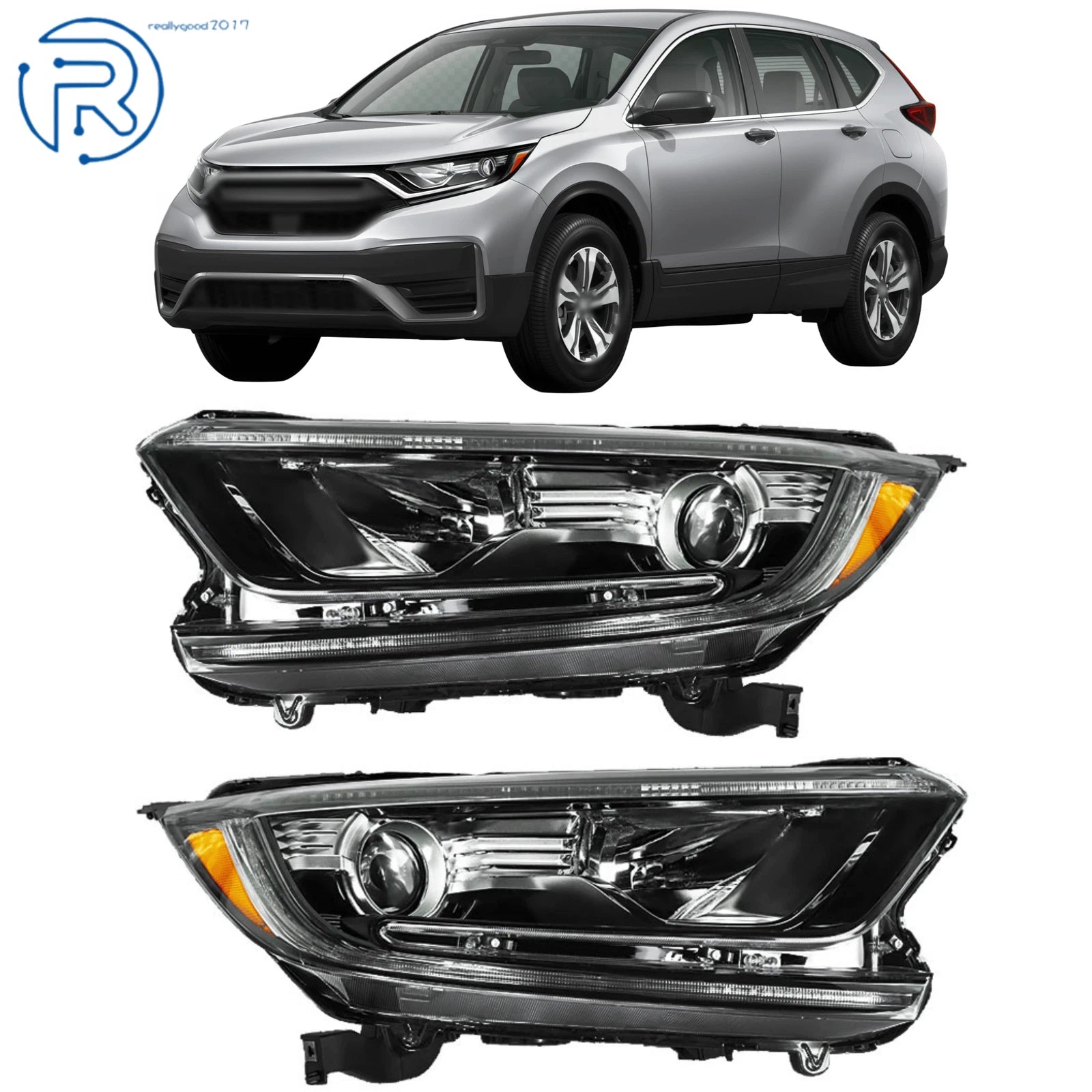 Halogen Headlights with LED DRL for Honda CR-V (2017–2022)