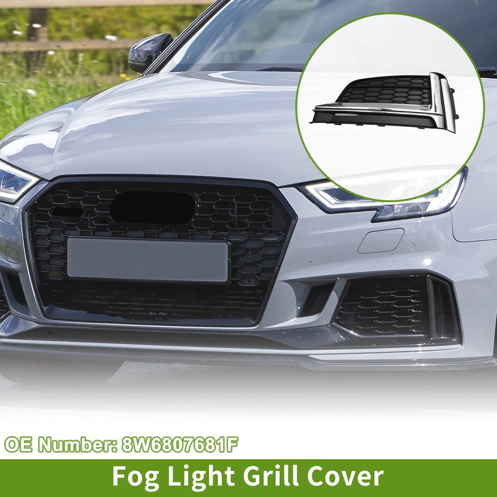 1pc Fog Light Grill for Audi A5 S5 (2017–2020) No. 8W6807681F ABS