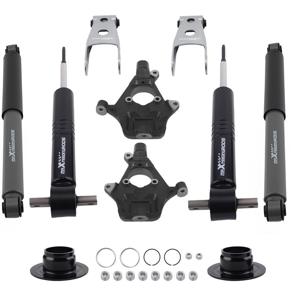 2" Front 3" Rear Lowering Struts Shocks for Silverado Sierra (2007–2013) 4WD