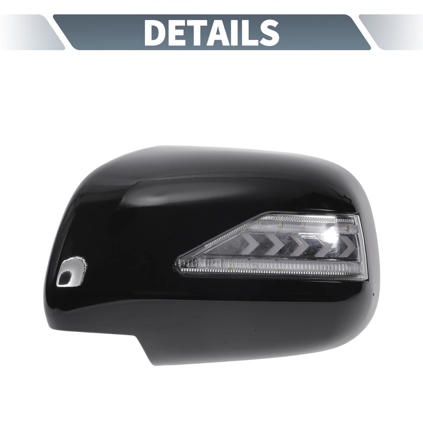 Pair Rearview Mirror Cover Overlay Gloss Black for Lexus RX330 RX350 (2003)