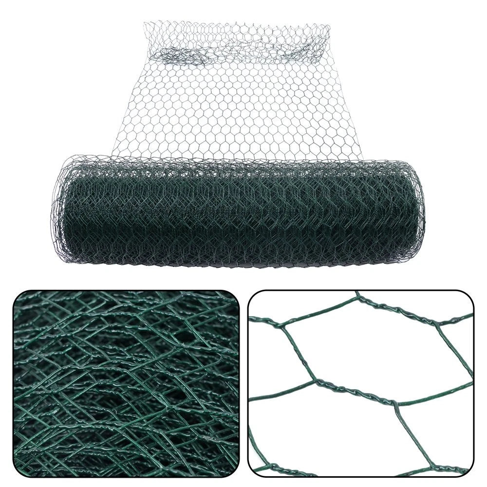 24In Green Chicken Wire Fencing for Poultry Netting (PVC Coated)
