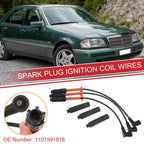 3X Spark Plug Wire Ignition Coil Cable No. 1101591818 for Mercedes-Benz C220 (1994–2000)