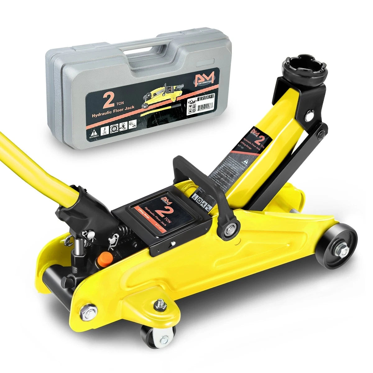 2 Ton Hydraulic Floor Jack for Universal Use (5.1-13 in, 4000 lbs Capacity)