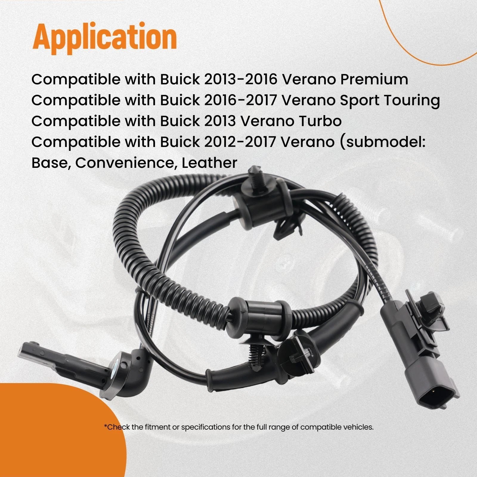 ABS Front Wheel Sensor for Buick Verano/Chevrolet Orlando (2012–2017) 13329258 12842463