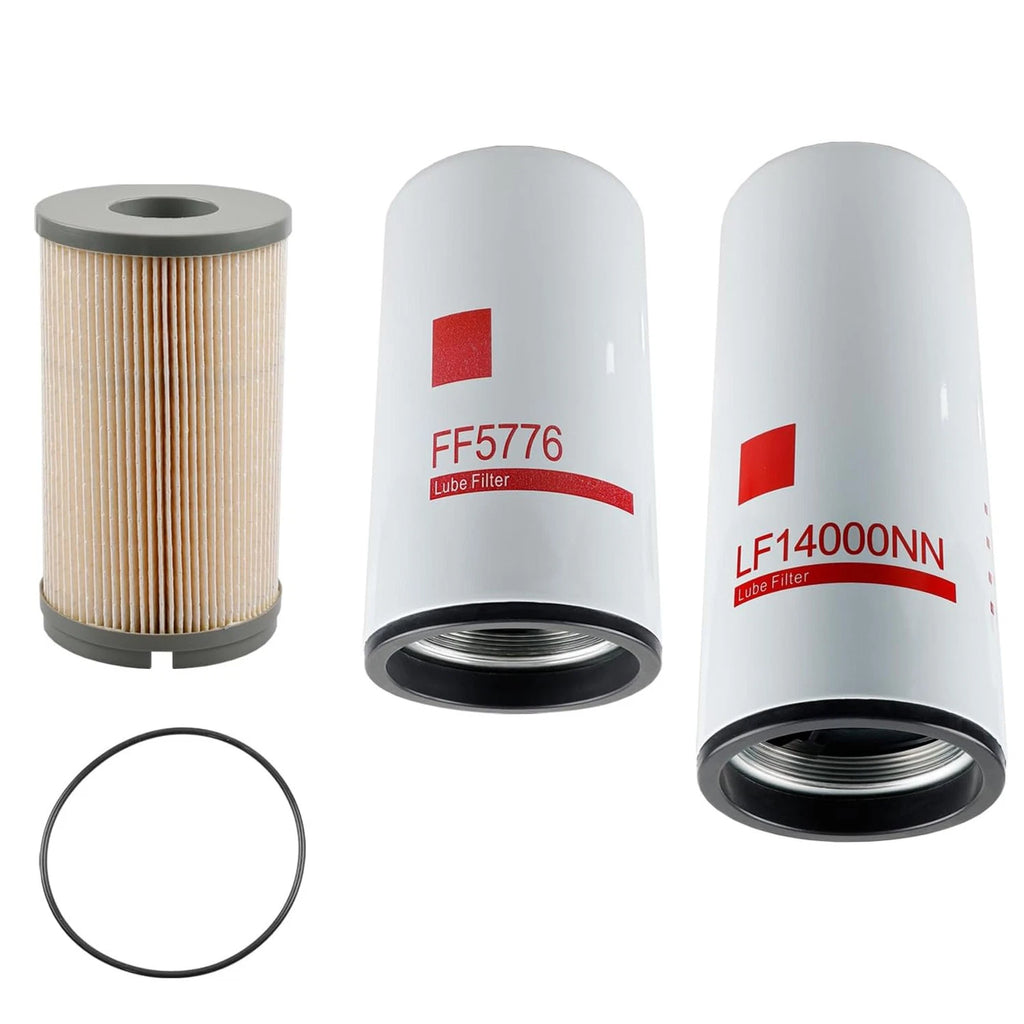 Set of 2 Oil Fuel Filters LF14000NN FF5776 K37-1029 for Kenworth T680 T880 Peterbilt 389