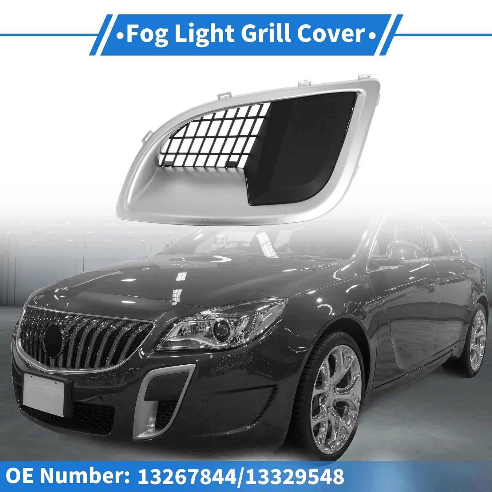 1 Pc Fog Light Grill for Buick Regal (2009–2014) No. 13267844
