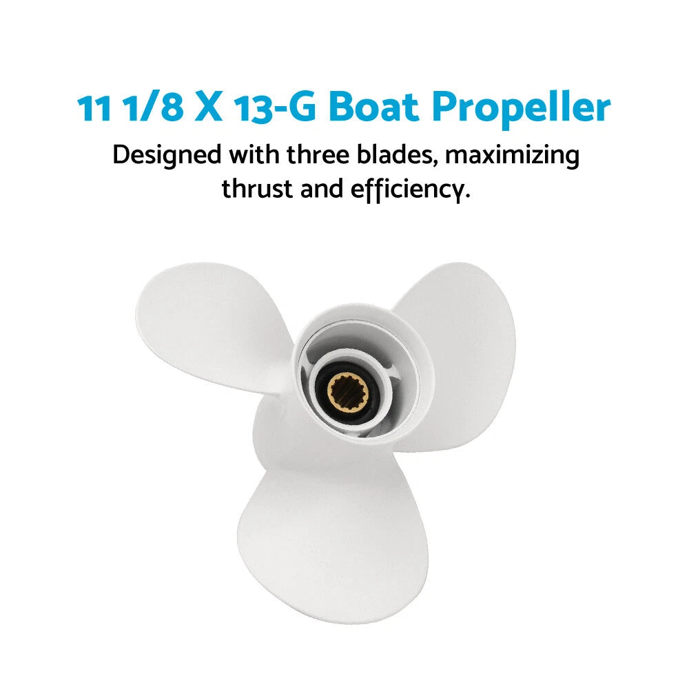 3 Blade Boat Propeller 11 1/8 X 13-G for Yamaha Outboard Motor (30-60HP)