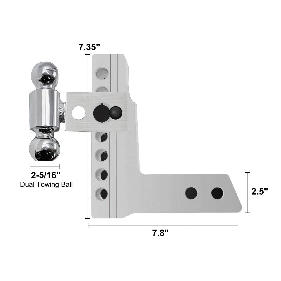 Adjustable Trailer Hitch Ball Mount for Truck (Year Range)