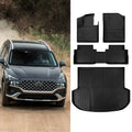 Set of 2 3D Floor Mats + Cargo Liner for Hyundai Santa Fe (2021–2023)