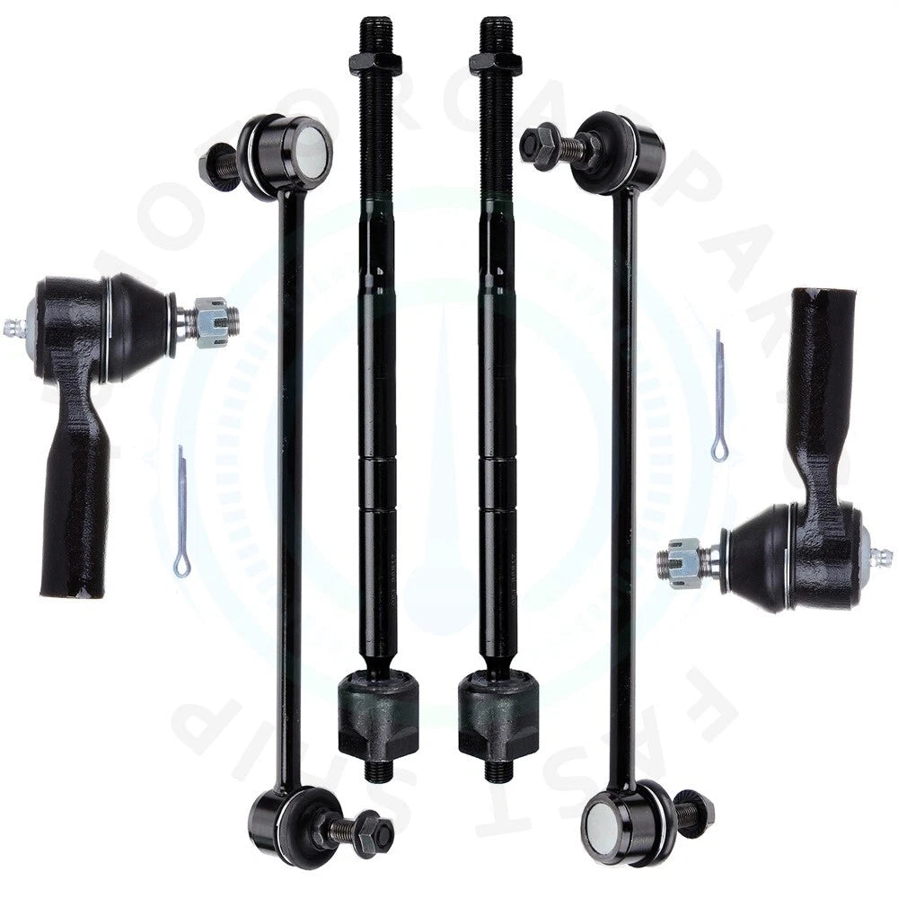 Set of 6 Front Inner Outer Tie Rods for Ford Escape Mazda Tribute (2008–2009)