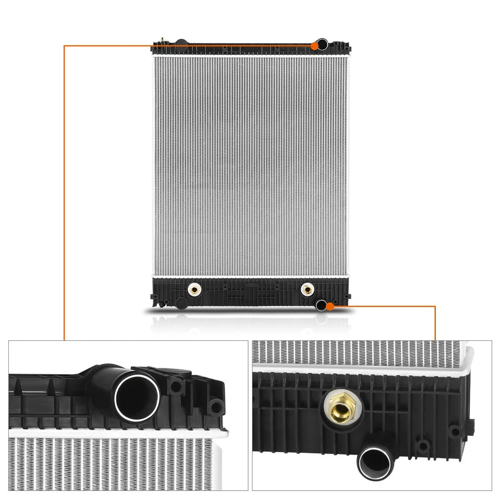 2-Row Aluminum Cooling Radiator for Freightliner M2 106/Business Class M2 (2006–2015)