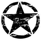 Army Star Distressed Vinyl Decal for Jeep Wrangler (2011-2020)