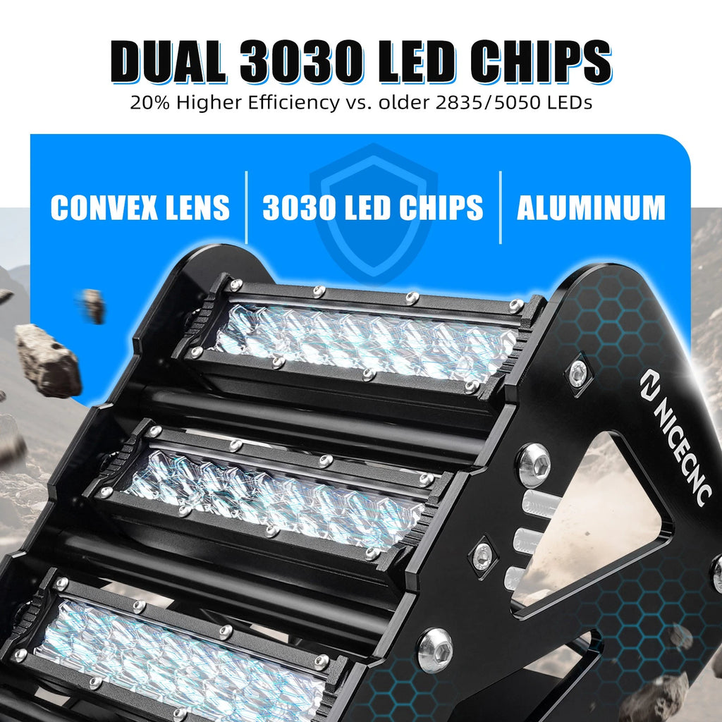 Front Bumper with LED Light Bar Kit for Yamaha Raptor 700 YFM700 (2013–2026)