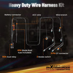 RGB LED Light Wiring Harness for maXpeedingrods 3.5/5inch (3-PIN DT)