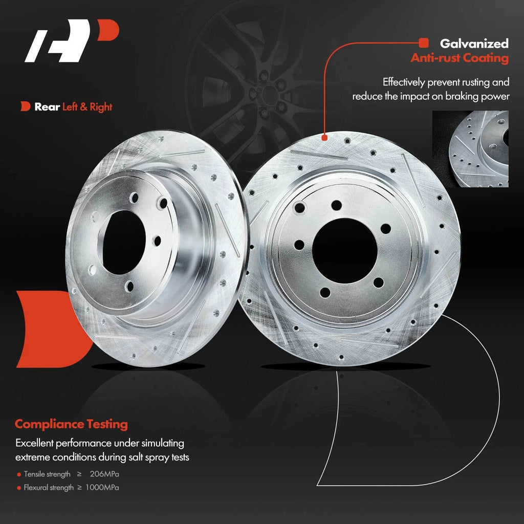 Rear Disc Brake Rotor & Ceramic Pad for Mitsubishi Outlander (2008-2012)
