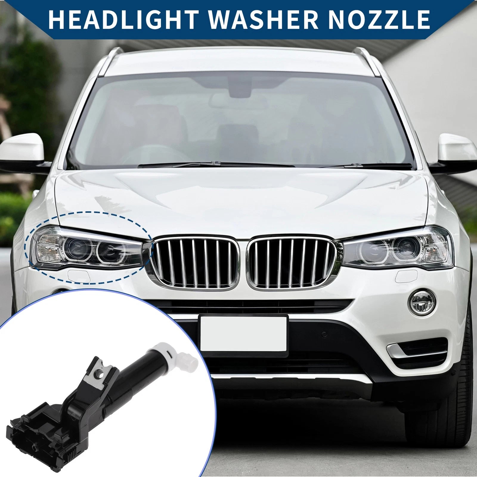 Front Passenger Headlight Washer Nozzle for Toyota Land Cruiser (2008–2021) No.8520760060