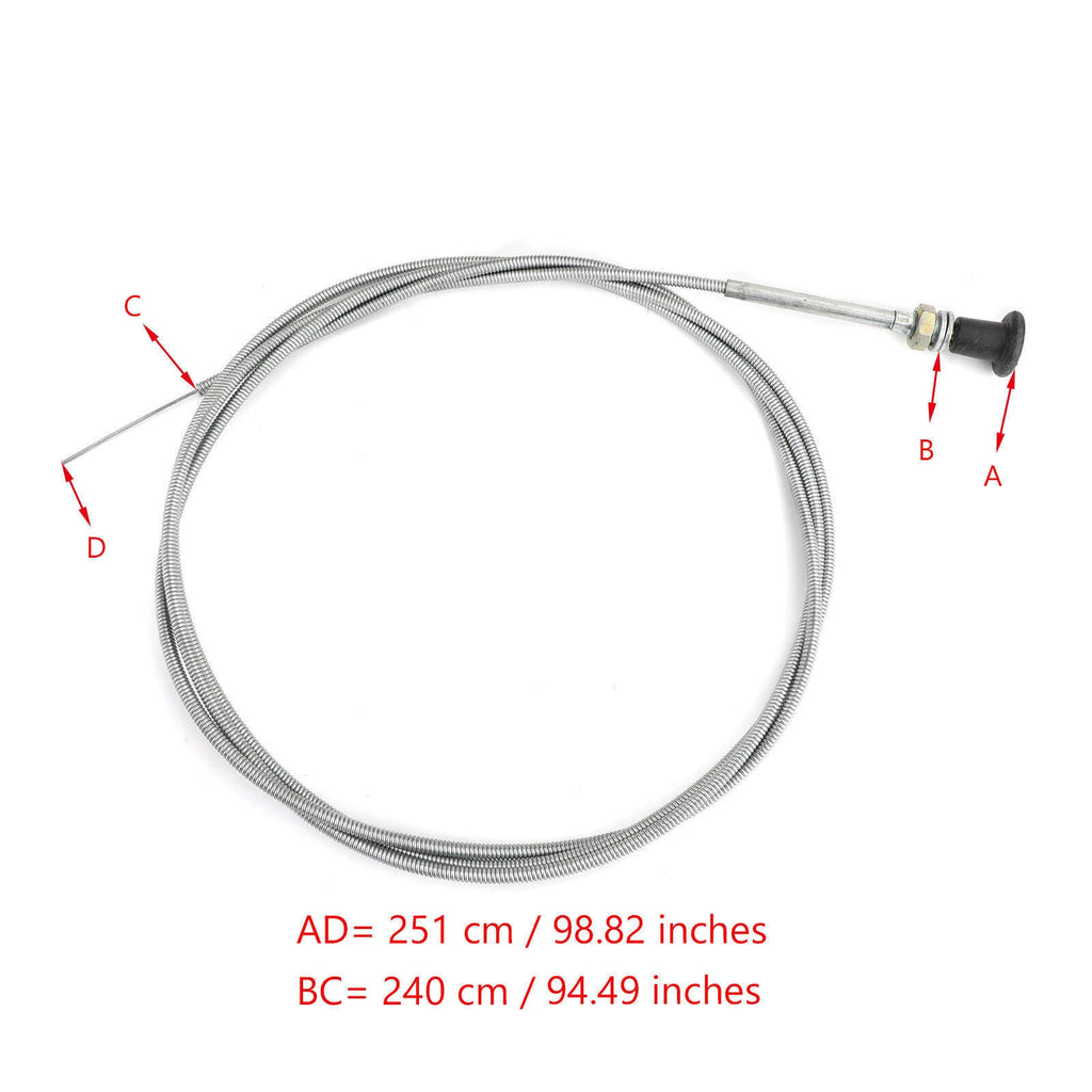 Push Pull Choke Cable 96" for Oregon Conduit Go Kart (Fits T9)