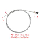 Push Pull Choke Cable 96" for Oregon Conduit Go Kart (Fits T9)
