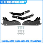 Rear Bumper Brackets for Ford F-250 F-350 (1964–1979) Steel Black