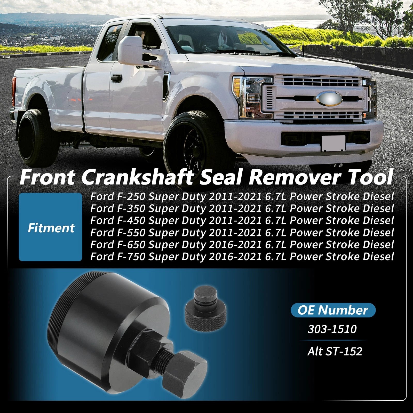 Front Crankshaft Seal Remover Tool for Ford F-250 F-350 F-450 (2011–2023)