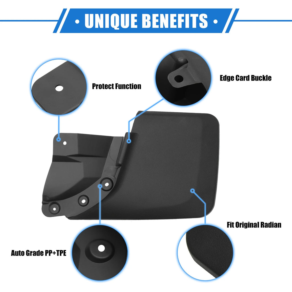 Mud Flaps Kit for Toyota Tacoma (2016–2023) - Front & Rear, OEM Fender Flares
