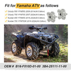 2 Front & Rear Wheel Hubs for Yamaha Kodiak 450 YFM450 4x4 (2018–2024)