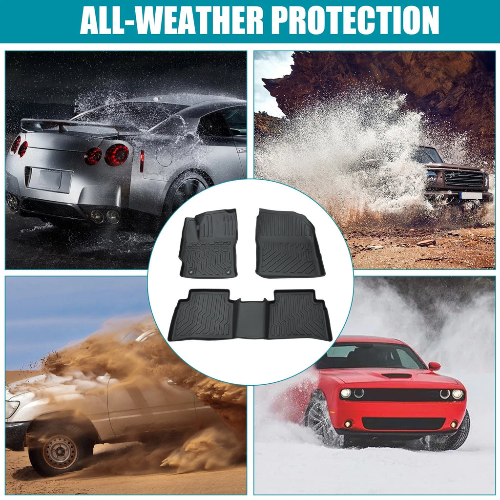 Set of 4 TPE Rubber Floor Mats for Toyota Corolla Hybrid (2020–2024)