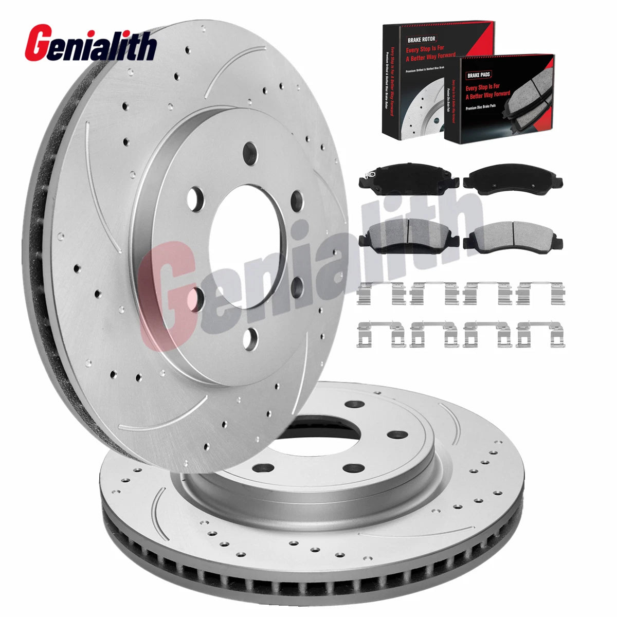 330mm Front Drilled Rotors & Brake Pads for Chevy Silverado 1500 (2007–2019)