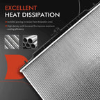 Radiator for Nissan Rogue/X-Trail (2008–2015) L4 2.5L