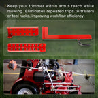 Mower Trimmer Rack Lockable for Most Walk-Behind & ZTR Mowers (Fits Most)
