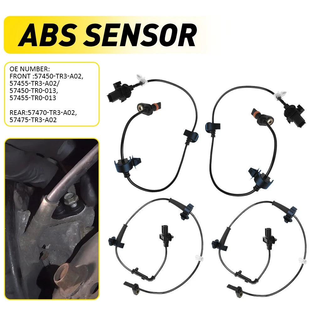 Set of 4 Wheel Speed Sensors for Honda Civic (2012–2015)
