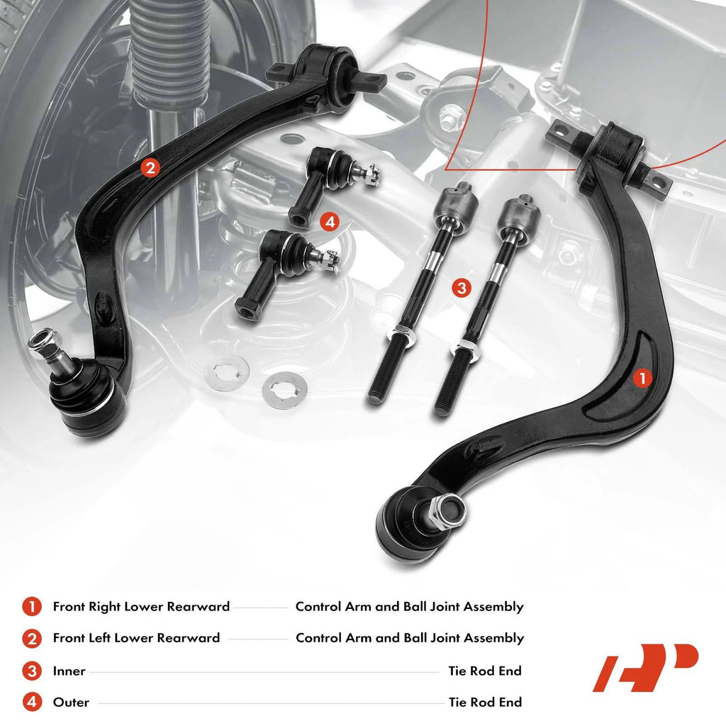 6X Front Control Arm Tie Rod End for Dodge Avenger Chrysler Sebring (2008-2014)