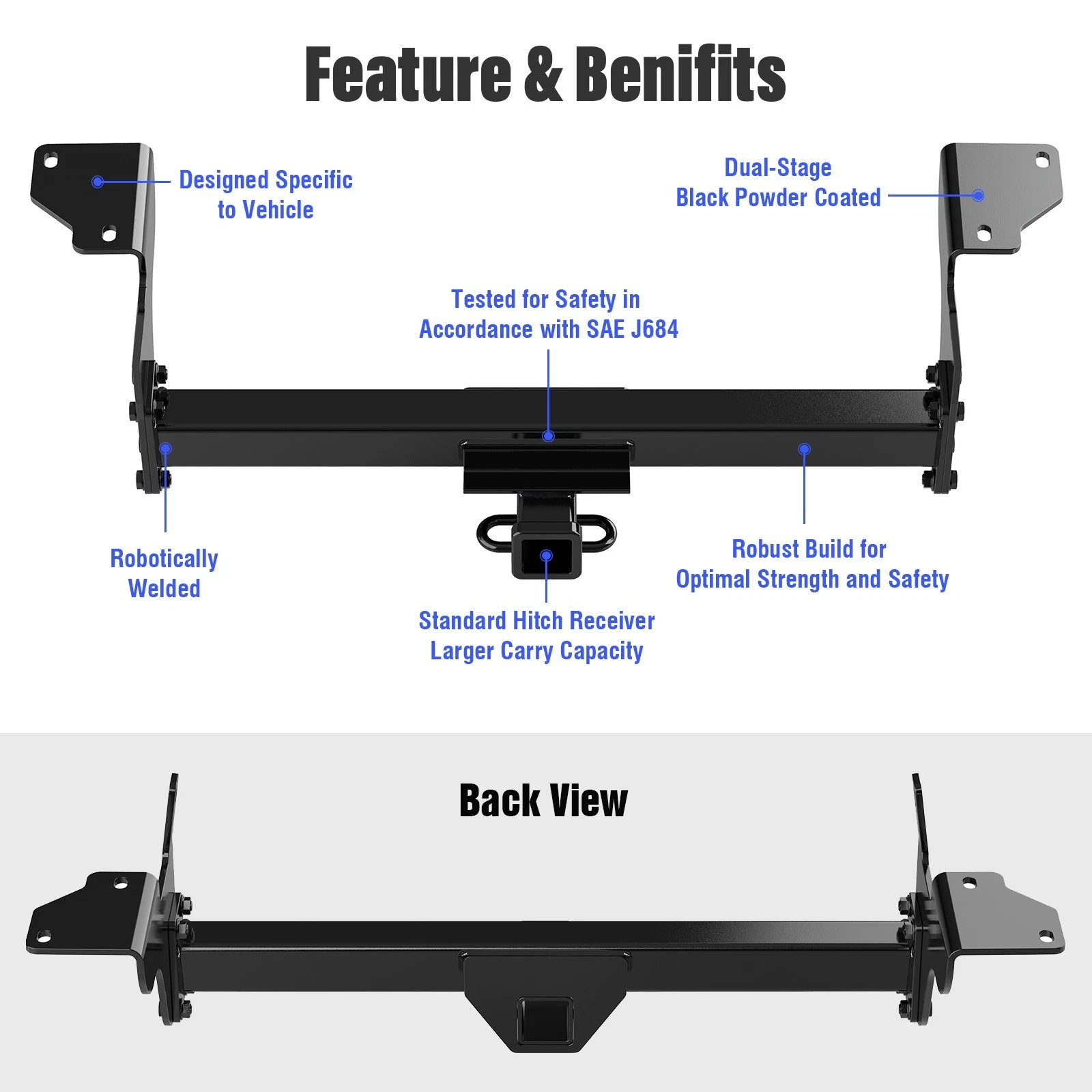 Towing Hitch Receiver Class 3 for Volvo XC60 (2010-2017)