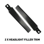 Pair Front Bumper Grille Headlight Filler Trim for Toyota Tacoma (1998–2002)