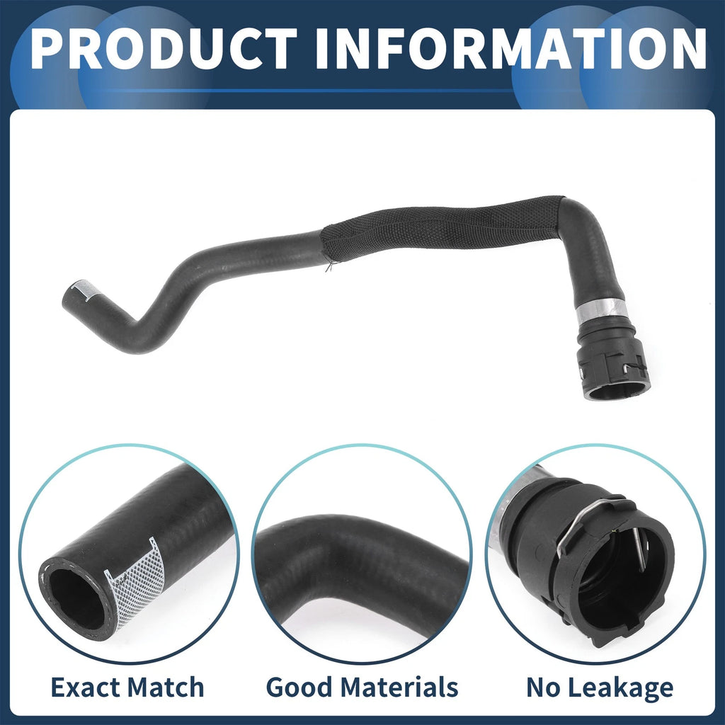 Radiator Hose for Audi Q5 (2009–2012) No. 8R0819371E Black