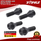 Set of 4 Wheel Lug Bolts Nuts for BMW E46 E90 E39 E60 E53 (1998–2013)