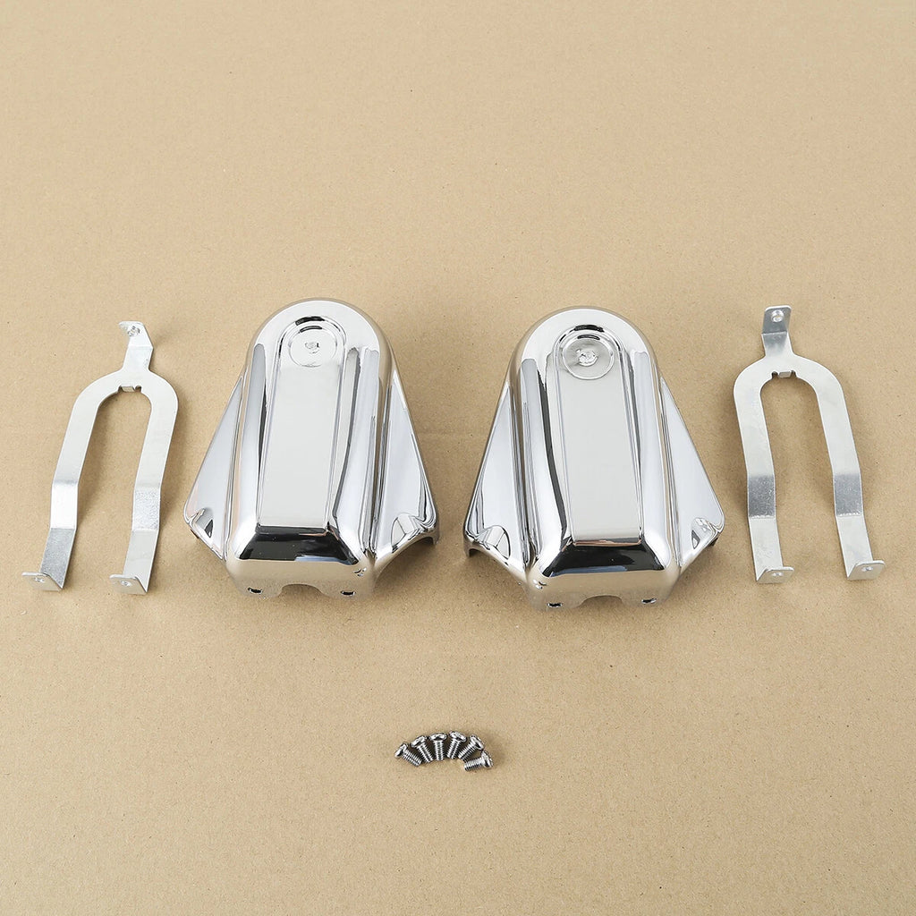 Chrome Rear Axle Covers for Harley Heritage Softail Deluxe (2008–2017)