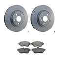 Front Rotors & Bosch QuietCast Ceramic Brake Pads Kit for Mercedes CLA250 (2014–2019)