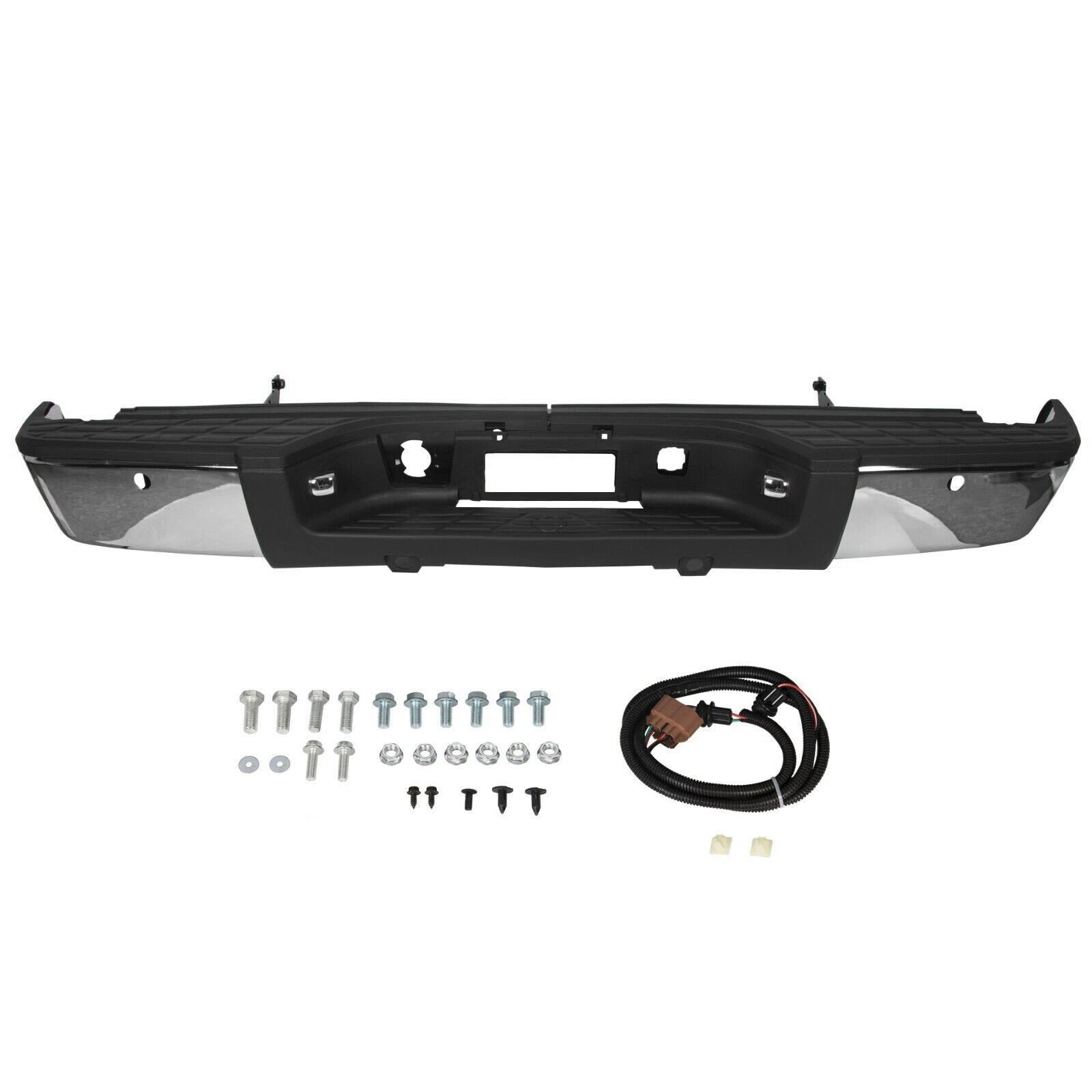 Chrome Steel Bumper & End Caps for Chevy Silverado GMC Sierra (2007–2014)