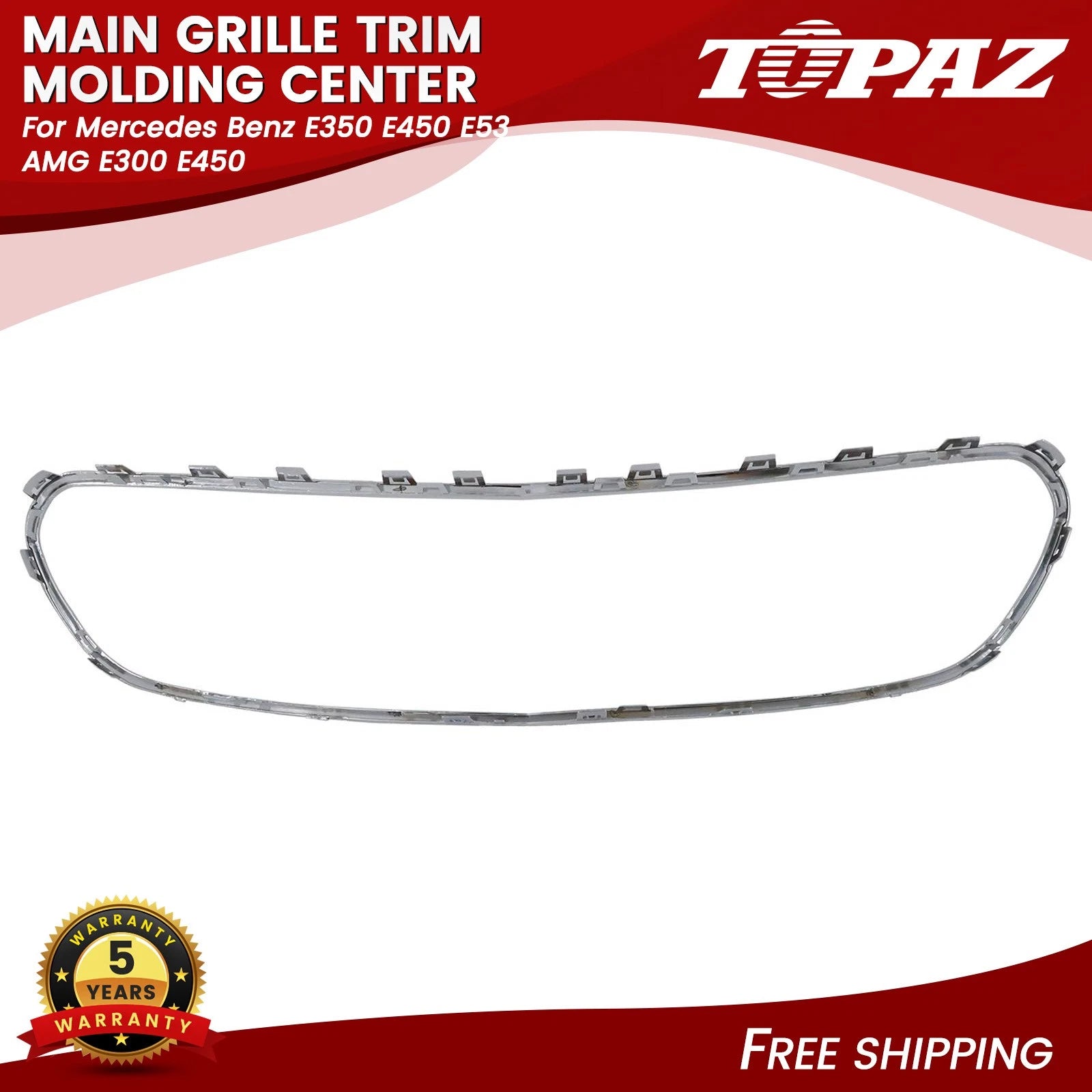 Grille Trim Molding for Mercedes Benz E350 E450 E53 AMG E300 (2010–2023)