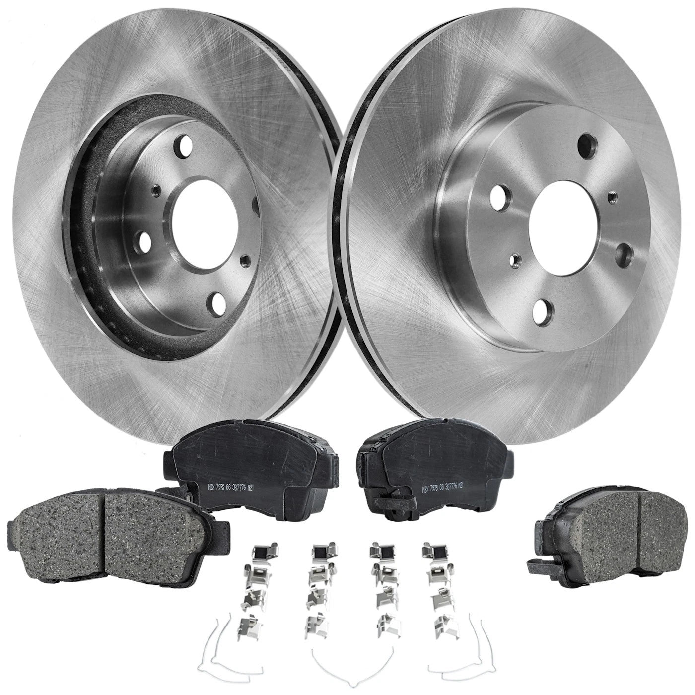 Brake Disc Rotors and Pads Kit for Toyota Corolla, Geo Prizm (1993–1995)