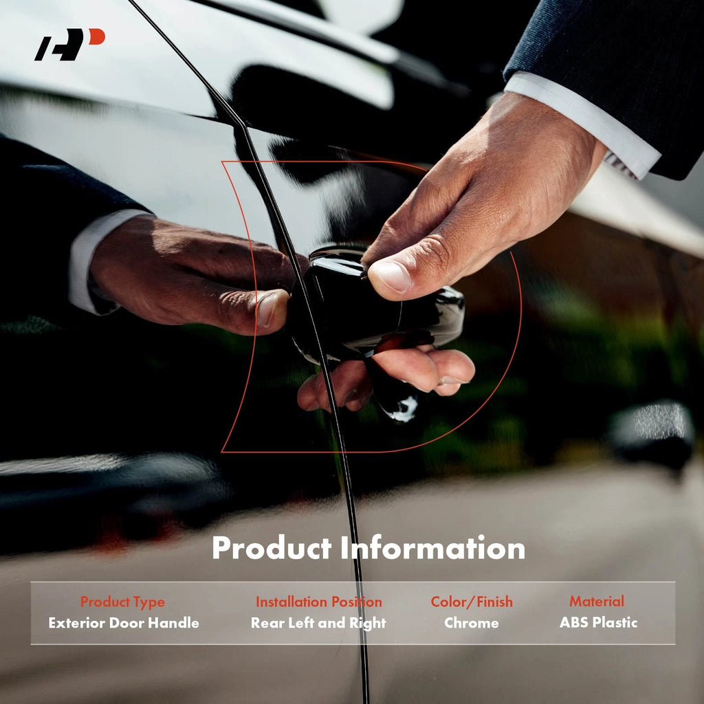 2X Rear Chrome Exterior Door Handle for Kia Sedona, Hyundai Entourage (2006–2012)