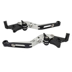CNC Silver Extendable Brake Clutch Levers for Kawasaki ZX10R/RR/KRT/SE (16-20)