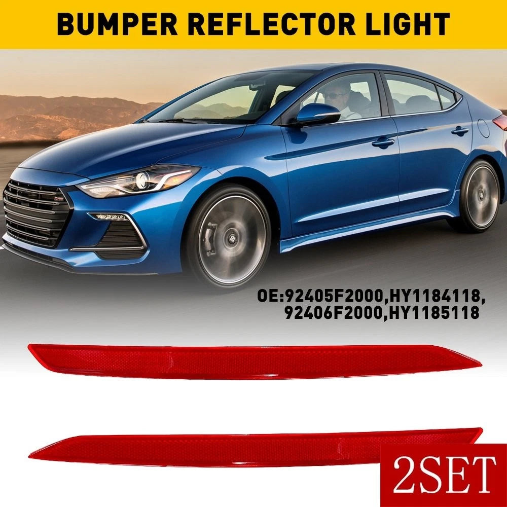 Set of 2 Rear Bumper Reflectors for Hyundai Elantra (2017–2018)