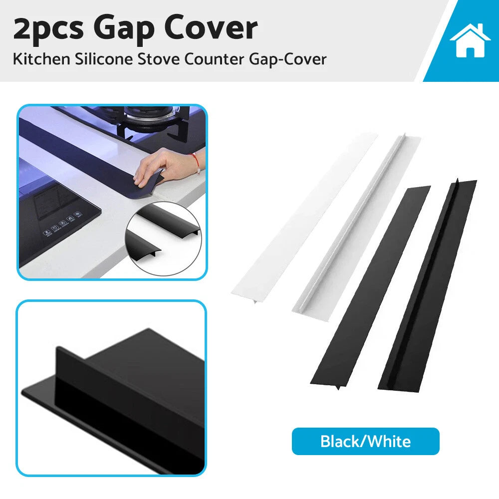 2Pcs Silicone Stove Counter Gap Cover for Kitchen (Fits )