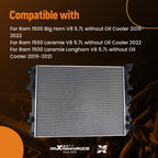 Radiator Assembly for Ram 1500 Big Horn Laramie 5.7L V8 (2019–2022)