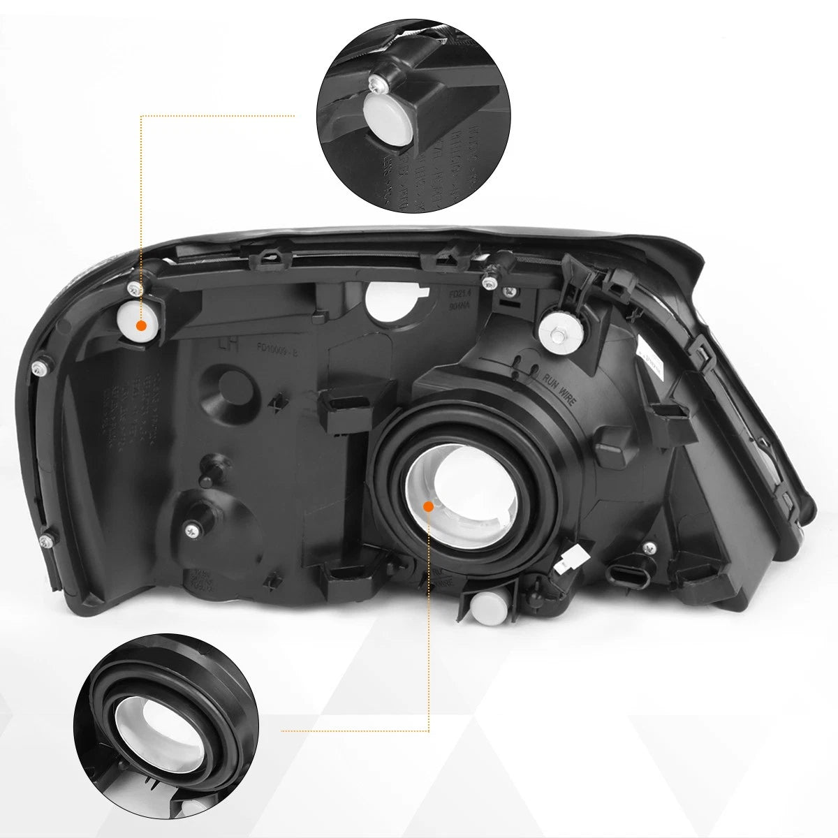 Headlight/Lamp Replacement for Ford Freestar (2004–2007) Smoked Lens